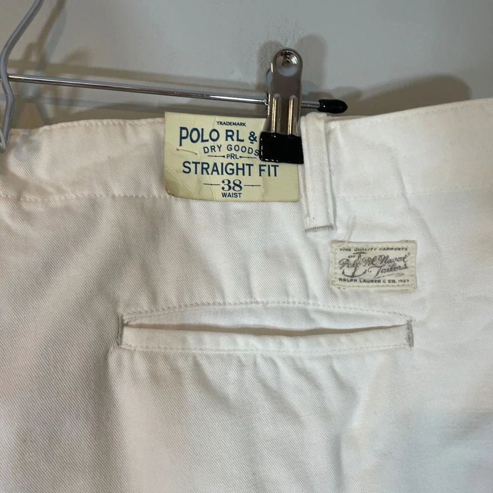 Polo Ralph Lauren‎ Mens White Straight Fit Cut-Off Denim Shorts 38 NWT Classics